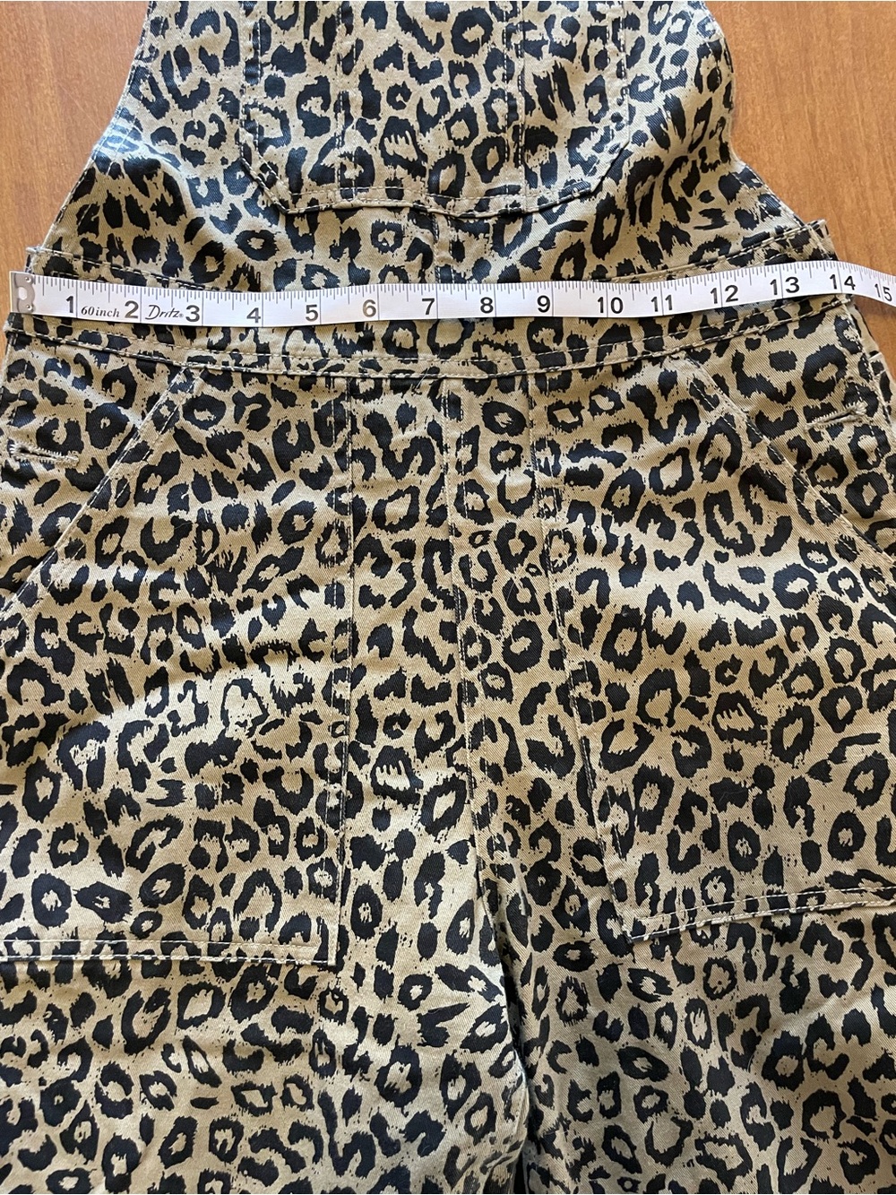 Obey UNISEX Leopard-Print Overalls in Tan and Black - Picture 8 of 10